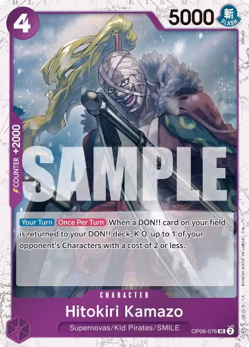 Hitokiri Kamazo (Pirate Foil) (OP06-076), Premium Booster -The Best- Vol. 2 — One Piece card price