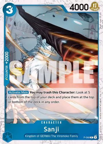 Sanji - P-068 (Pirate Foil) (P-068), Premium Booster -The Best- Vol. 2 — One Piece card price