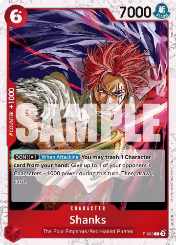 Shanks - P-083 (Pirate Foil) (P-083), Premium Booster -The Best- Vol. 2 — One Piece card price