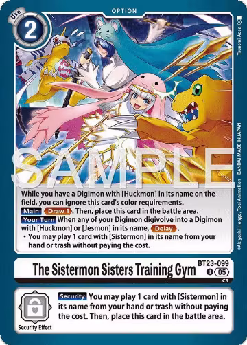 The Sistermon Sisters Training Gym (BT23-099 U), Hackers' Slumber — Digimon card price