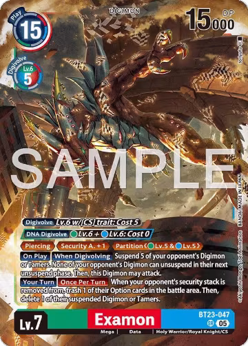 Examon (BT23-047SR), Hackers' Slumber — Digimon card price