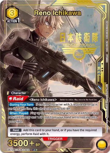 Reno Ichikawa (012) (SR*) (UE12BT/KJ8-1-012), Kaiju No. 8 — Union Arena card price