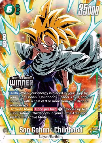 Son Gohan : Childhood - FP-054 (Tournament Pack -Winner- 08) (FP-054), Tournament and Championship Promos — DB Fusion card price
