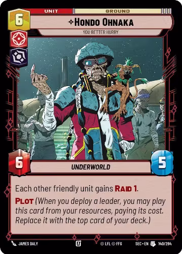 Hondo Ohnaka - You Better Hurry (140/264), Secrets of Power — Star Wars card price