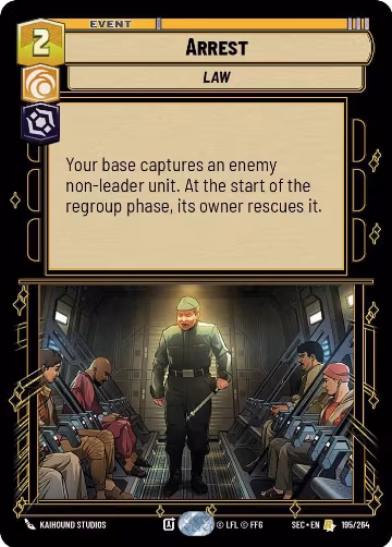 Arrest (195/264), Secrets of Power — Star Wars card price