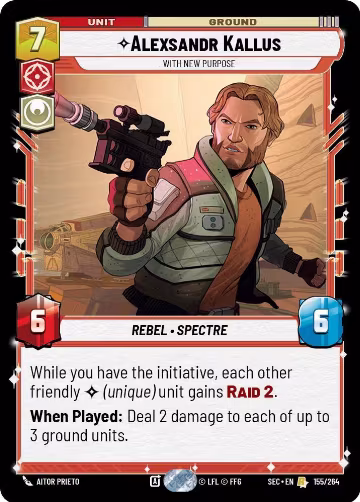 Alexsandr Kallus - With New Purpose (155/264), Secrets of Power — Star Wars card price