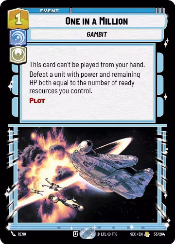 One in a Million (53/264), Secrets of Power — Star Wars card price