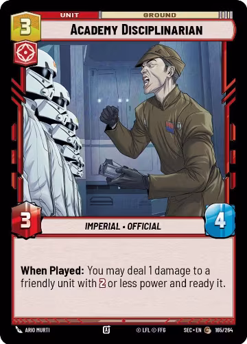Academy Disciplinarian (165/264), Secrets of Power — Star Wars card price