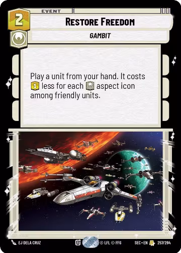 Restore Freedom (257/264), Secrets of Power — Star Wars card price