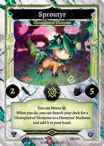 Sproutyr - Champion of Dionysus (EOP-011), Elestrals Premier Packs — Elestrals card price
