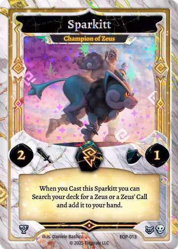 Sparkitt - Champion of Zeus (EOP-013), Elestrals Premier Packs — Elestrals card price