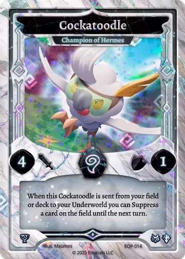 Cockatoodle - Champion of Hermes (EOP-014), Elestrals Premier Packs — Elestrals card price