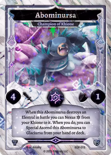 Abominursa - Champion of Khione (EOP-015), Elestrals Premier Packs — Elestrals card price