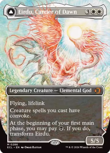 Eirdu, Carrier of Dawn (Borderless) (286), Lorwyn Eclipsed — Magic card price