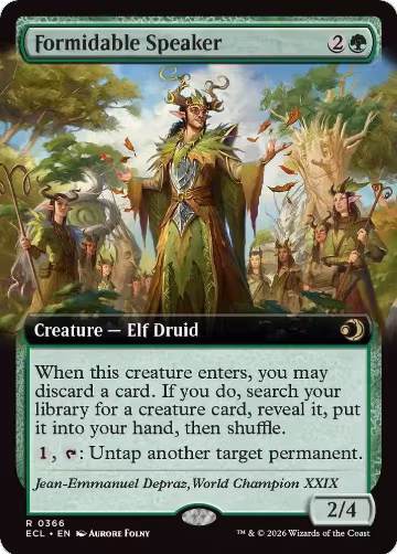 Formidable Speaker (Extended Art) (366), Lorwyn Eclipsed — Magic card price