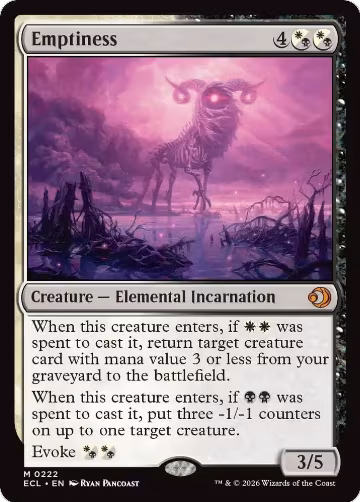 Emptiness (222), Lorwyn Eclipsed — Magic card price