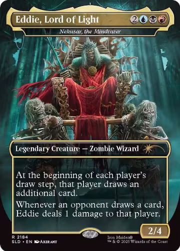 Eddie, Lord of Light - Nekusar, the Mindrazer (2184), Secret Lair Drop Series — Magic card price