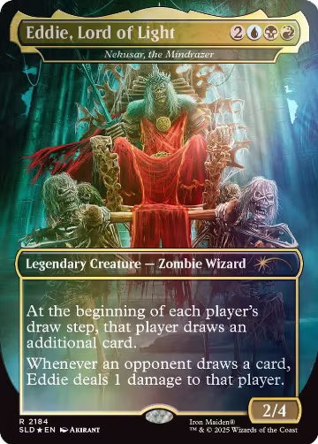 Eddie, Lord of Light - Nekusar, the Mindrazer (Rainbow Foil) (2184), Secret Lair Drop Series — Magic card price