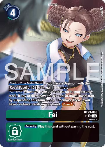 Fei (Alternate Art) (BT23-083 R), Hackers' Slumber — Digimon card price