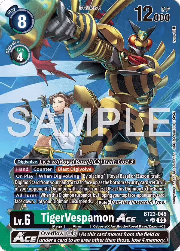 TigerVespamon ACE (Alternate Art) (BT23-045 SR), Hackers' Slumber — Digimon card price