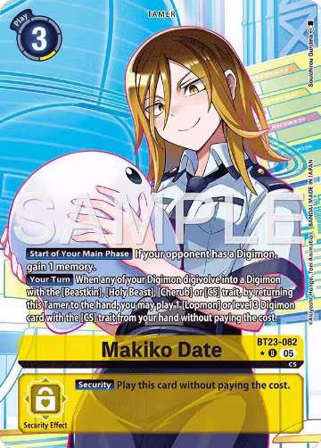 Makiko Date (Alternate Art) (BT23-082 U), Hackers' Slumber — Digimon card price