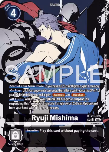 Ryuji Mishima (SP) (BT23-085 SR), Hackers' Slumber — Digimon card price