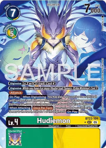 Hudiemon (Alternate Art) (BT23-101 SEC), Hackers' Slumber — Digimon card price