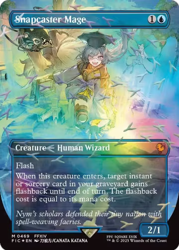 Snapcaster Mage (Borderless) (Chocobo Track Foil) (469), Commander: FINAL FANTASY — Magic card price