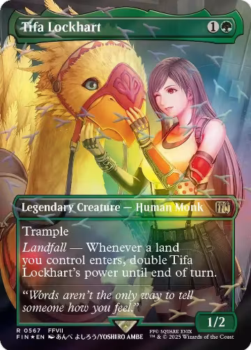 Tifa Lockhart (Borderless) (Chocobo Track Foil) (567), FINAL FANTASY — Magic card price