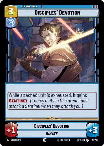 Disciples' Devotion (71/264), Secrets of Power — Star Wars card price