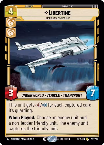 Libertine - Under New Ownership (212/264), Secrets of Power — Star Wars card price