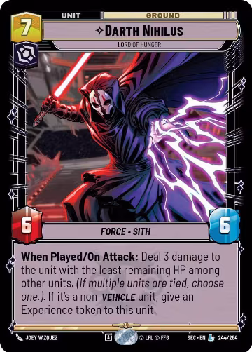 Darth Nihilus - Lord of Hunger (244/264), Secrets of Power — Star Wars card price