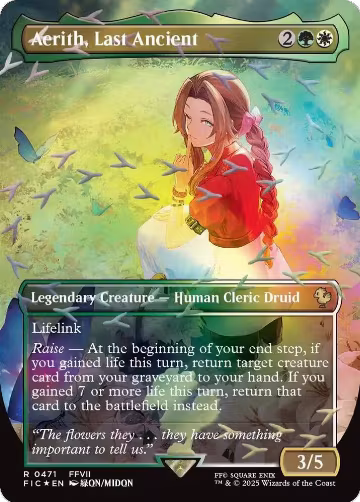 Aerith, Last Ancient (Borderless) (Chocobo Track Foil) (471), Commander: FINAL FANTASY — Magic card price