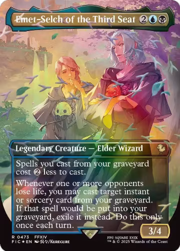 Emet-Selch of the Third Seat (Borderless) (Chocobo Track Foil) (473), Commander: FINAL FANTASY — Magic card price