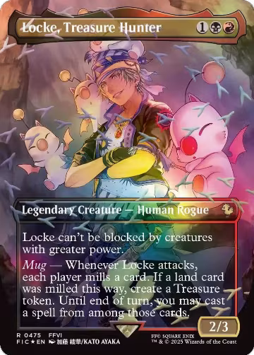 Locke, Treasure Hunter (Borderless) (Chocobo Track Foil) (475), Commander: FINAL FANTASY — Magic card price