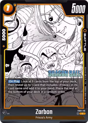 Zarbon - FB01-116 (FB01-116), Manga Booster 02 — DB Fusion card price