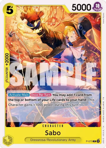 Sabo - P-073 (Pirate Foil) (P-073), Premium Booster -The Best- Vol. 2 — One Piece card price