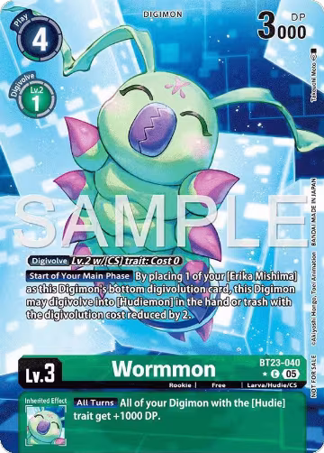 Wormmon (Hacker's Slumber Box Promotion Pack) (BT23-040 C), Hackers' Slumber — Digimon card price