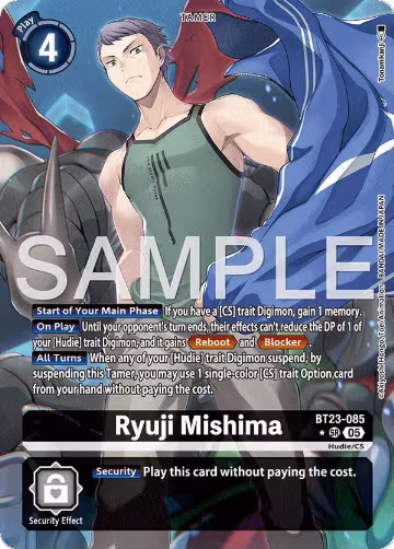 Ryuji Mishima (Alternate Art) (BT23-085 SR), Hackers' Slumber — Digimon card price