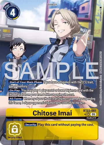 Chitose Imai (Alternate Art) (BT23-081 SR), Hackers' Slumber — Digimon card price