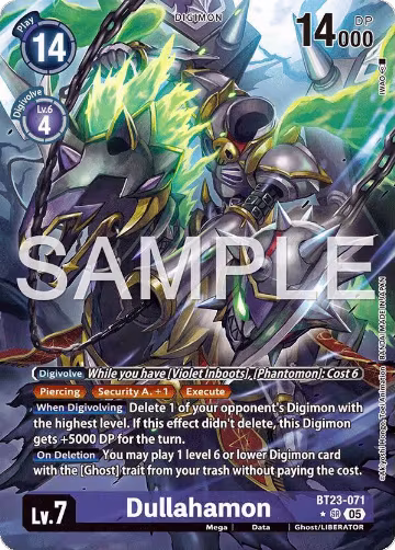 Dullahamon (Alternate Art) (BT23-071 SR), Hackers' Slumber — Digimon card price