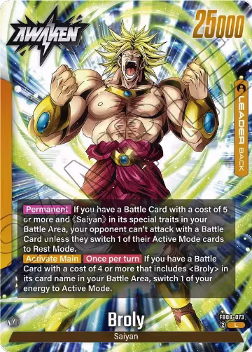 Broly - FB08-073 (FB08-073), Saiyan's Pride — DB Fusion card price