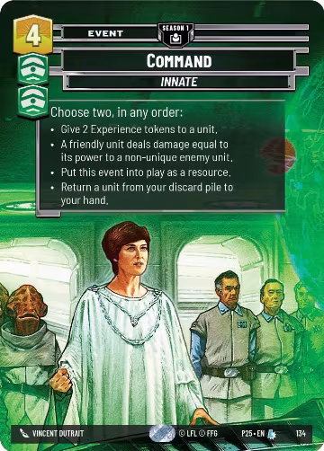 Command (134) (134), Sector and Regional Promos: Season 1 — Star Wars card price