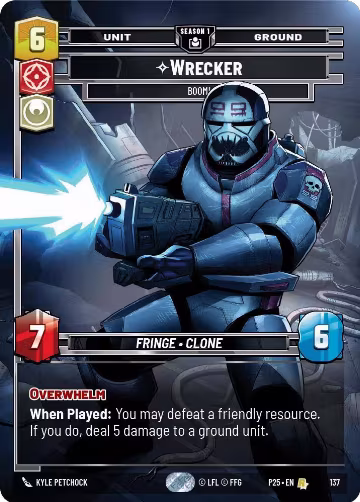 Wrecker - Boom! (137) (137), Sector and Regional Promos: Season 1 — Star Wars card price