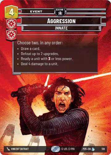 Aggression (138) (138), Sector and Regional Promos: Season 1 — Star Wars card price