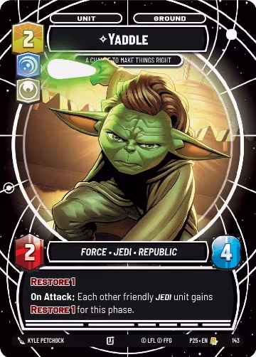 Yaddle - A Chance To Make Things Right (143), Sector and Regional Promos: Season 1 — Star Wars card price