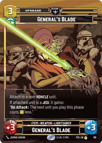 General's Blade (166) (166), Sector and Regional Promos: Season 1 — Star Wars card price