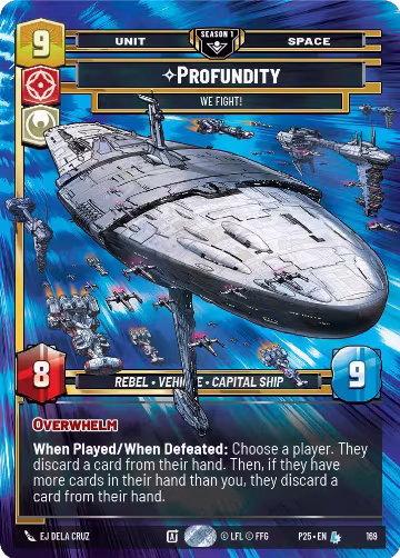 Profundity - We Fight! (169) (169), Sector and Regional Promos: Season 1 — Star Wars card price