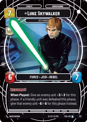 Luke Skywalker - Jedi Knight (173), Sector and Regional Promos: Season 1 — Star Wars card price
