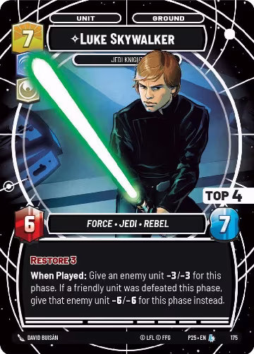 Luke Skywalker - Jedi Knight (Top 4) (177), Sector and Regional Promos: Season 1 — Star Wars card price